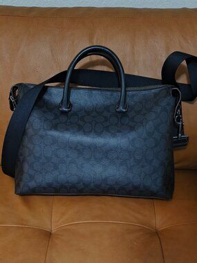 🖤 Coach Men’s Black Signature Canvas Briefcase / Laptop Bag